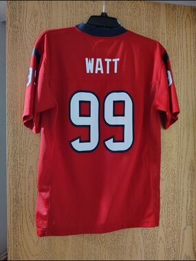 NFL Red #99 Watt Jersey